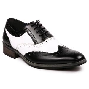 Metrocharm MC118 Black Men's Lace Up Oxford Shoe